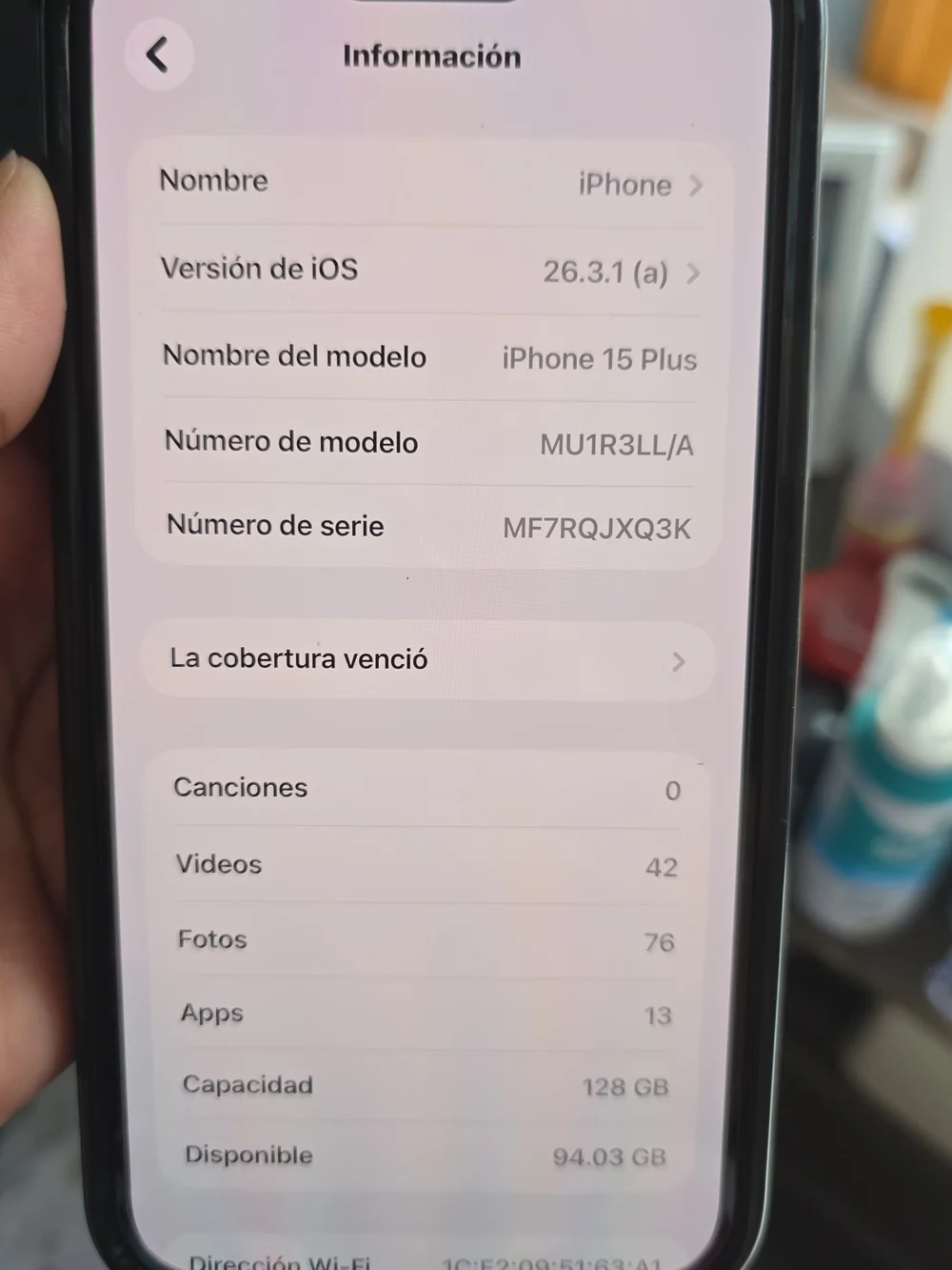 Apple iPhone 15 Plus - Black Front with White Screen